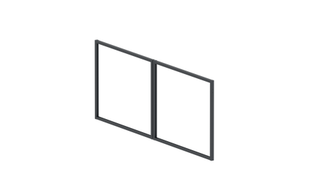 Aluminum Double-Leaf Gate Frame 3.92x1.85 m, Anthracite R7016 - SET