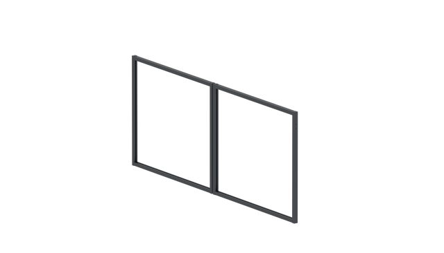 Hliníkový rám dvoukřídlé brány 3,92x1,85 m, Antracit R7016 - SET