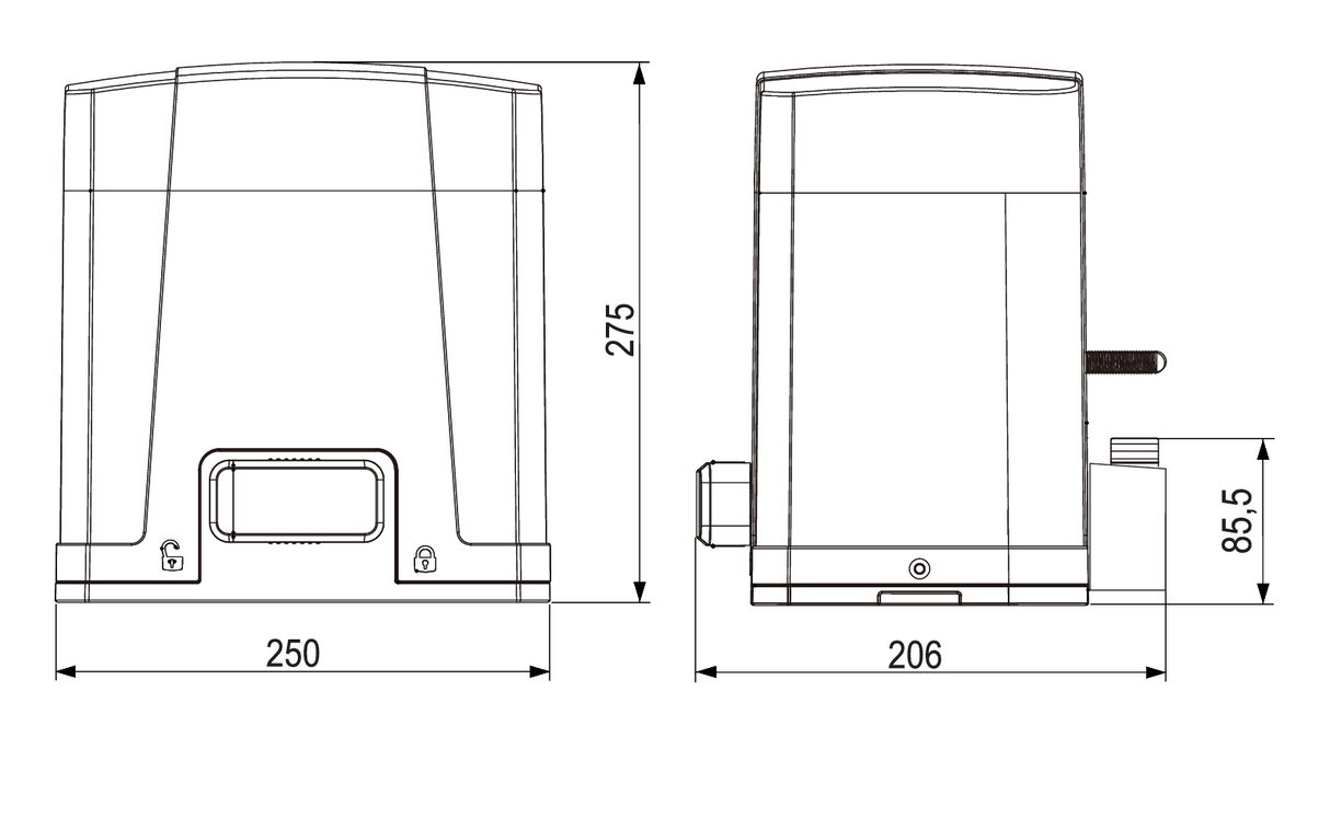 ROLLKIT motor pro posuvná vrata do 800kg