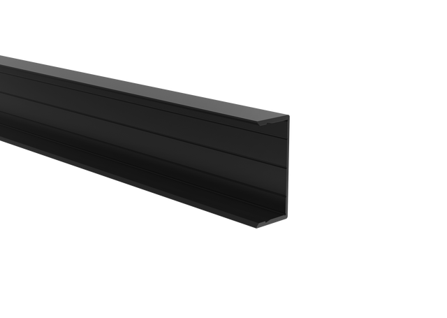 Hliníkový plotový adaptér pro výplně 40 mm a pro fasádní systém, 45 x 20 – 6,0 m – Černá RAL 9005