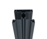 Hliníkový plotový sloupek 70x70 mm-6 m, Antracit RAL 7016, pro 40 mm široké výplně a šikmé kotvení žaluziových výplní