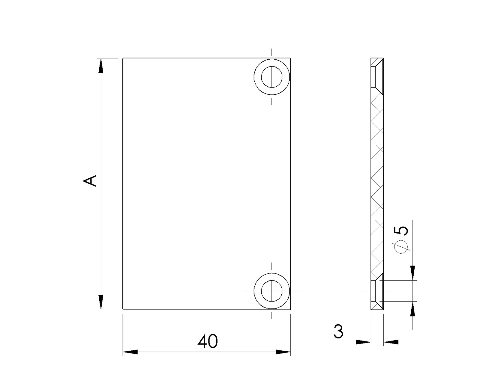 Hliníková krytka adaptéru pro adapter A40 lamely R7016