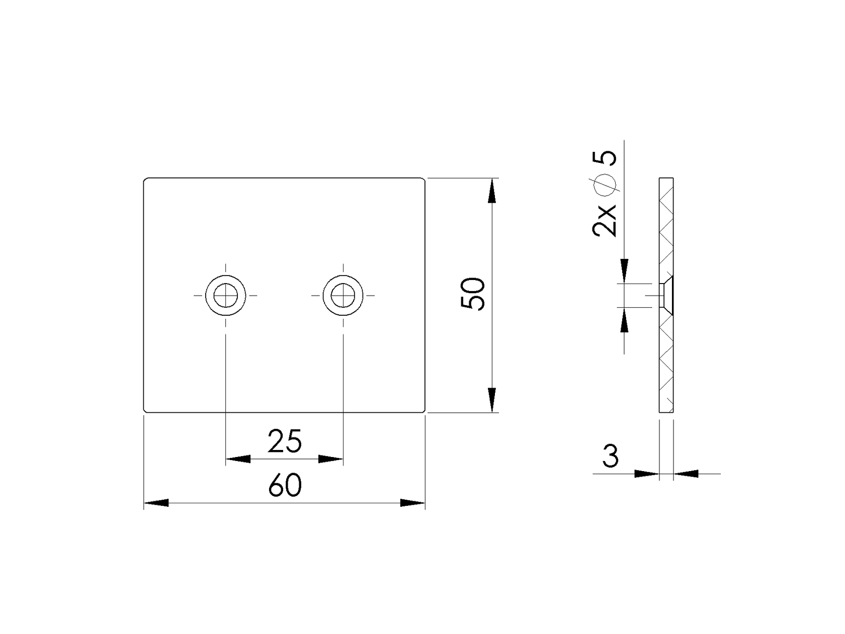 Hliníková krytka sloupku 50x60 R7016