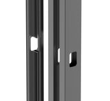 Sada hliníkového sloupku 50x60 a krytky pro zámkovou část - 1850mm R70