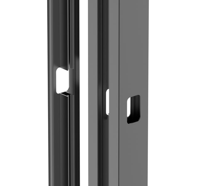 Sada hliníkového sloupku 50x60 a krytky pro zámkovou část - 1850mm R70