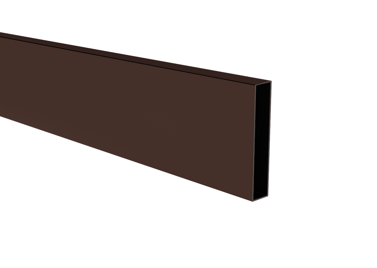 Hliníková lamela, 20x100x1,1-6000mm, hnědá RAL8017