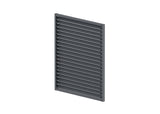 Set černý plastový horizontální naklápěcí systém 1,86x1,34 m s 1,2 m AL Antracit výplní 20x95, v AL Antracit rámu 50x60