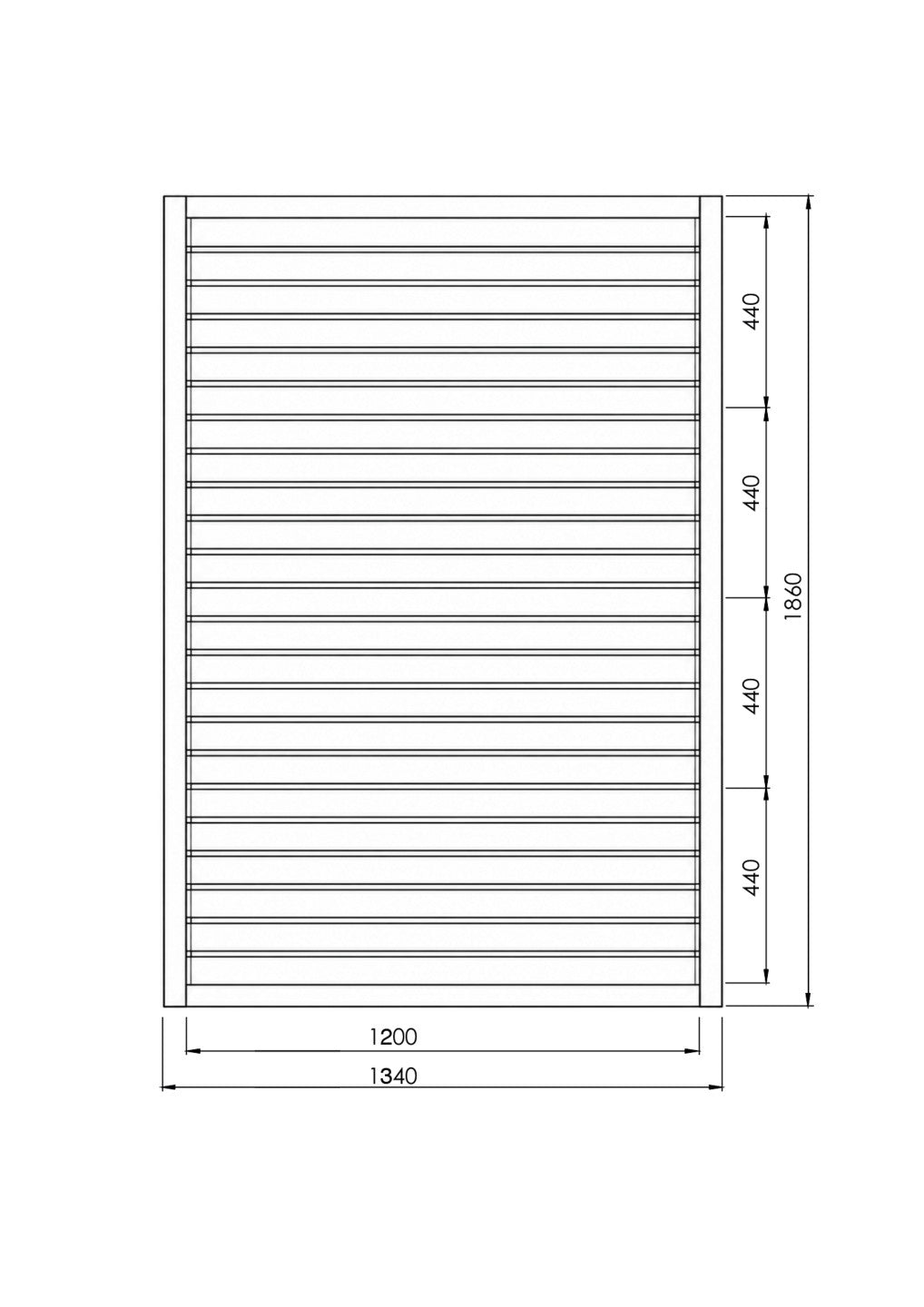 Set čierny plastový horizontálny naklápací systém 1,86x1,34 m s 1,2 m AL Antracit výplňou 20x95, v ALAntracit ráme 50x60
