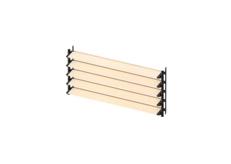 Set černý plastový horizontální naklápěcí systém 0,44 m s 1,2 m dřevěnou borovicovou výplní 19x95