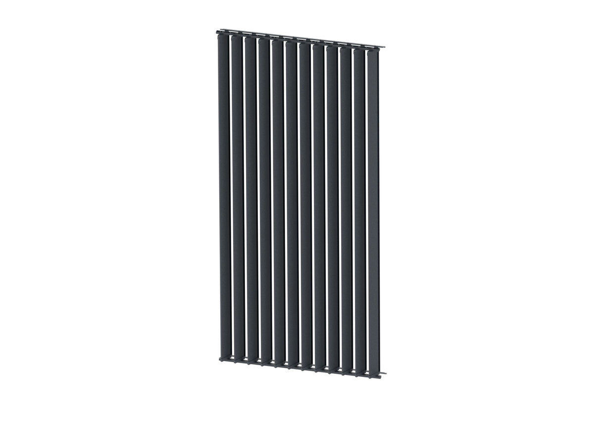Set Anthracite aluminium vertical tilting system 1.09 m with AL 2.4 m Anthracite infill 20x95