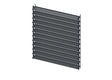 Set Anthracite Galvanized Steel Horizontal Tilting System 1.07 m with 1.2 m Anthracite Aluminum Infill 20x95