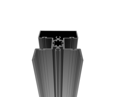 Hliníkový plotový stĺpik 50 × 60 mm – 6 m – Antracit RAL 7016 - pre 20 mm široké výplne
