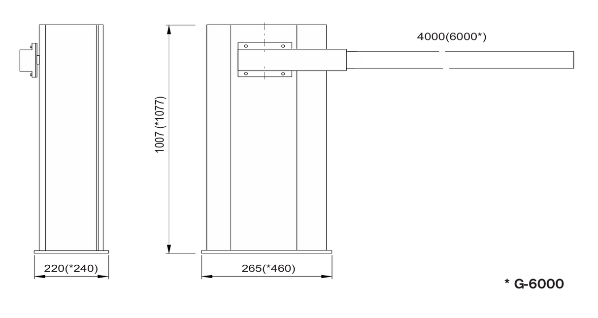 CAME závora 24V, 6,5m
