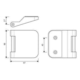Závěs pro skleněné dveře office Al