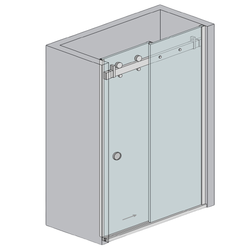 Kování - sprchový kout posuvni dvere