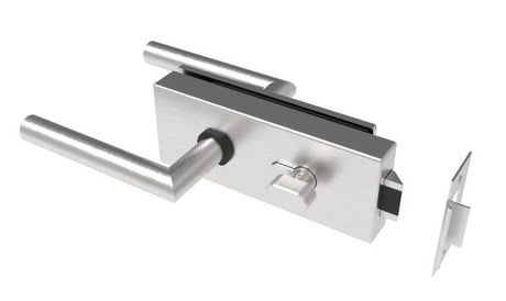 Zámek pro sklenené dveře AISI304 + zámek PZ