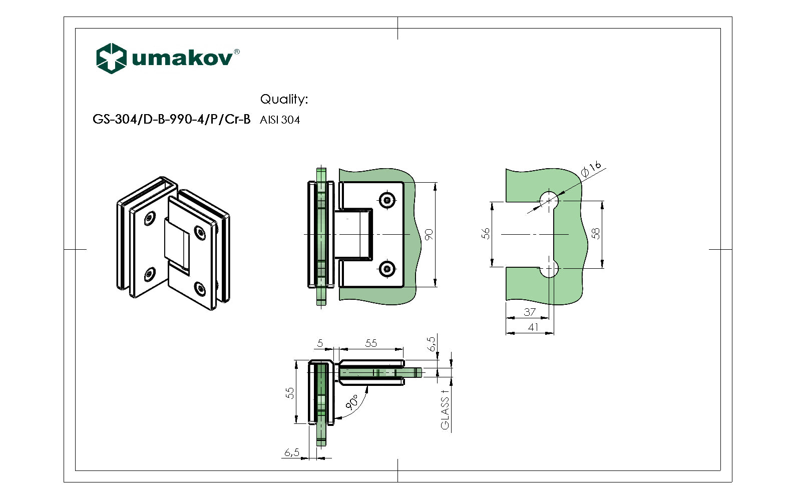 Závěs pro skleněné dveře