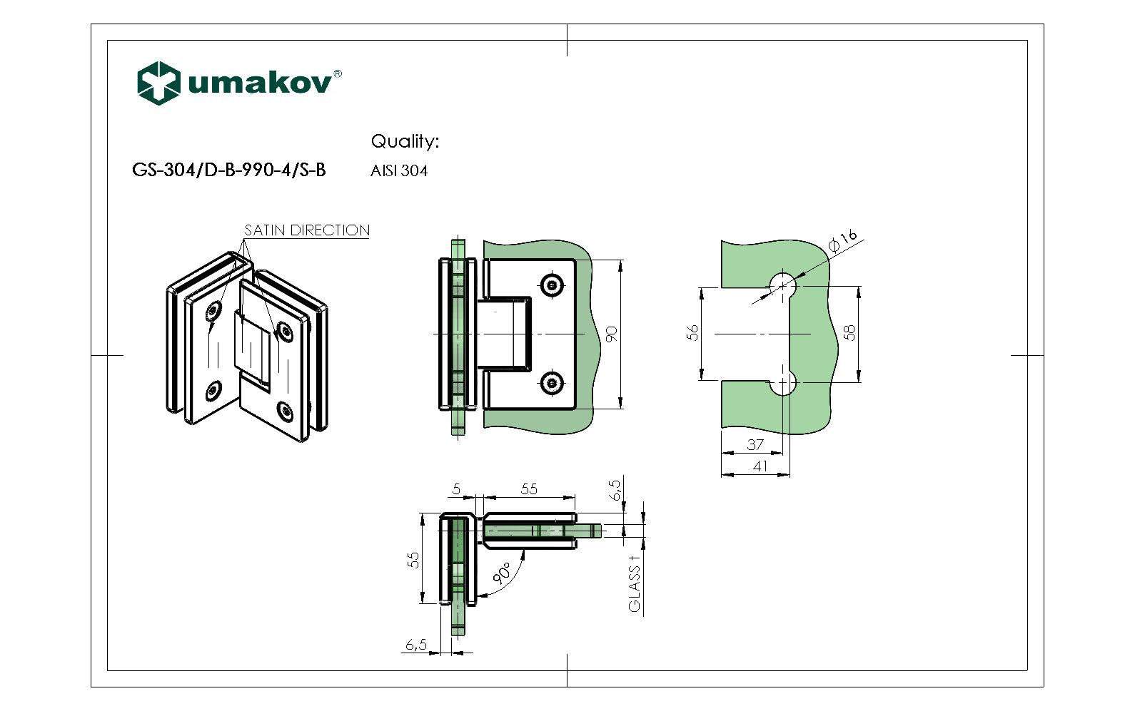 Závěs pro skleněné dveře