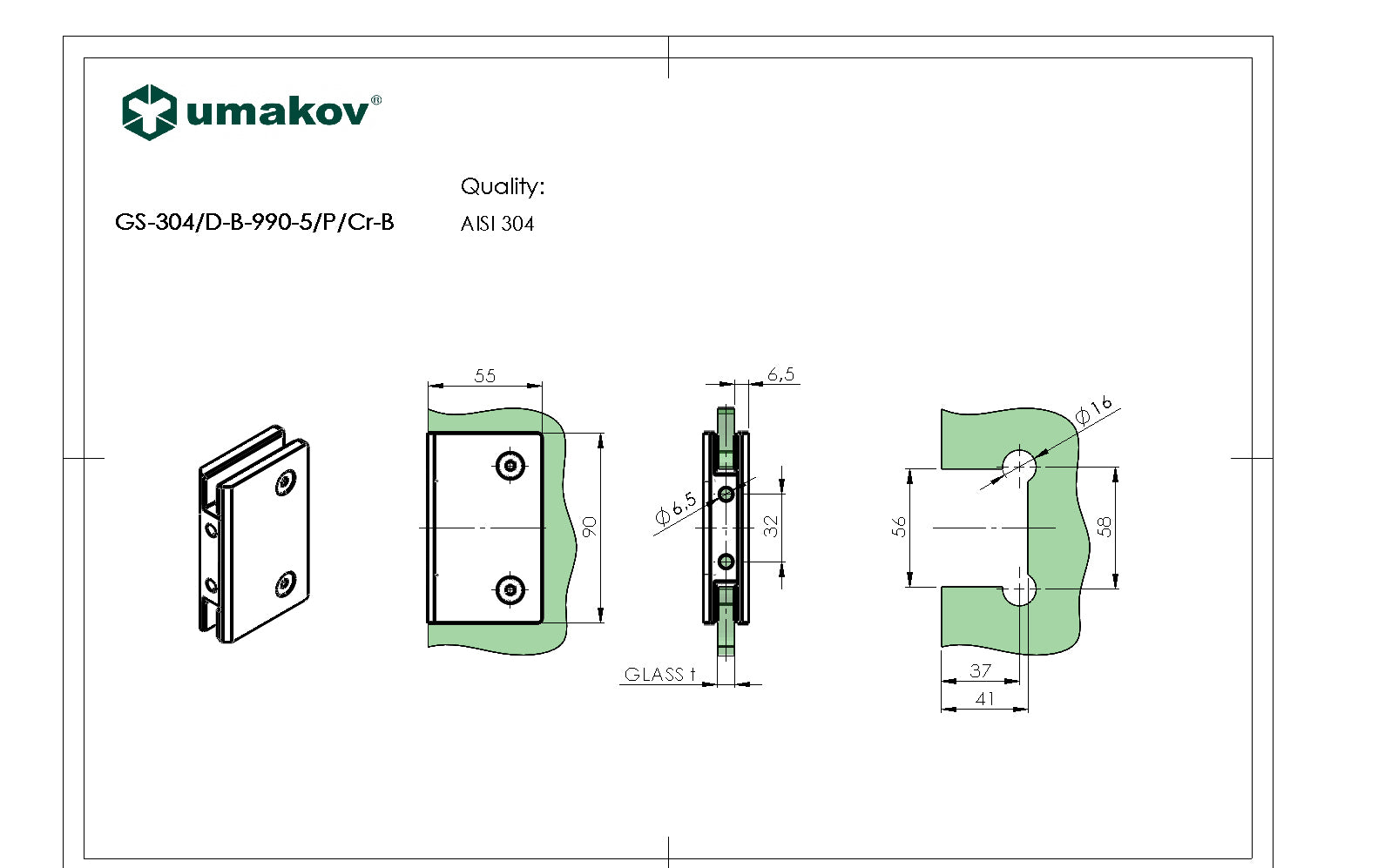 Závěs pro skleněné dveře