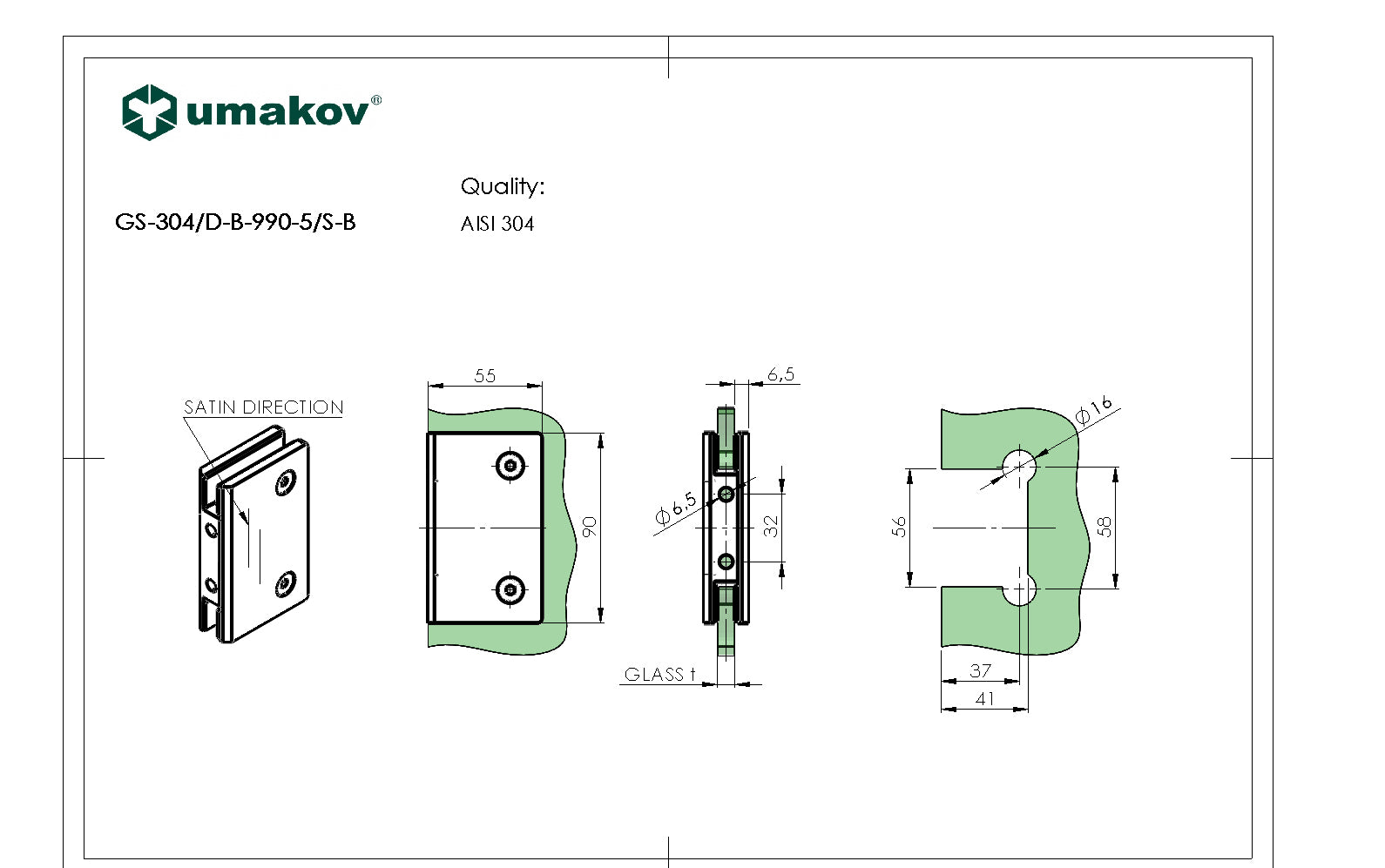 Závěs pro skleněné dveře