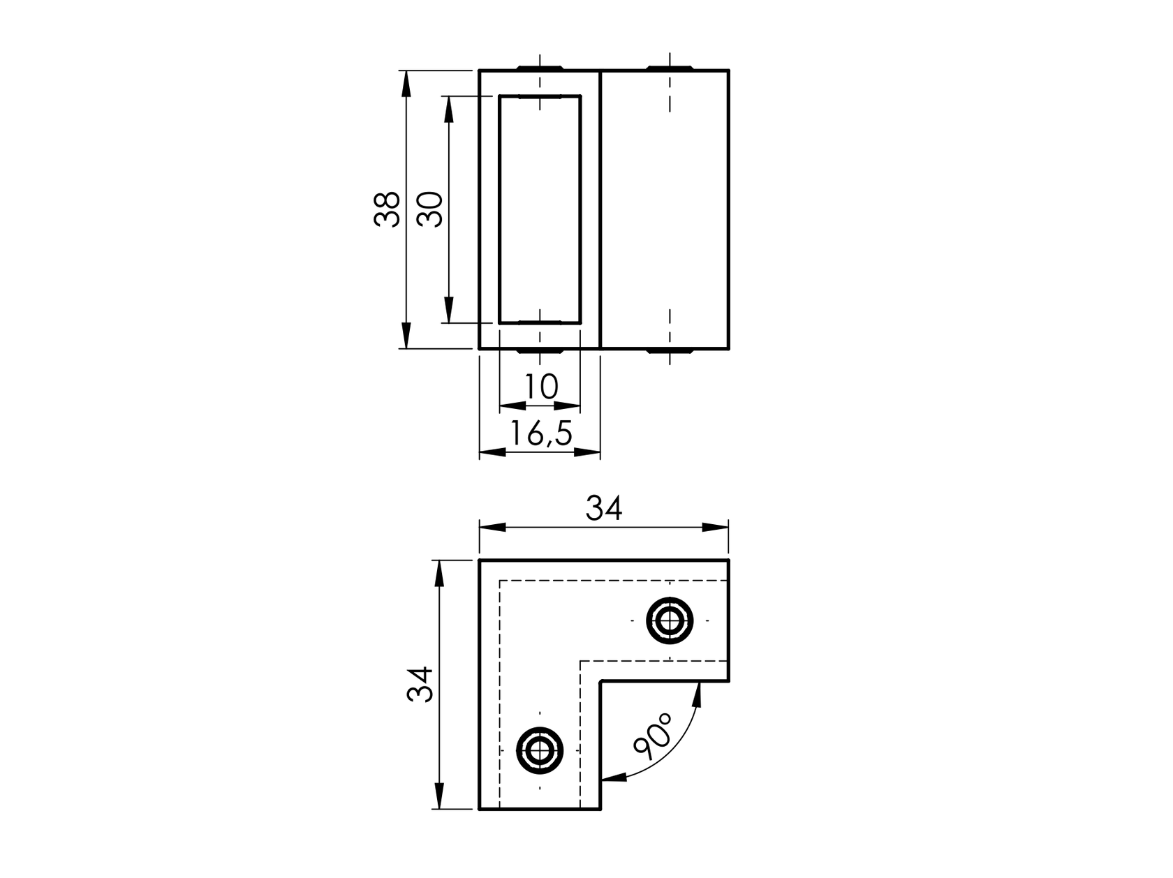 Držák stabilizátoru rohový