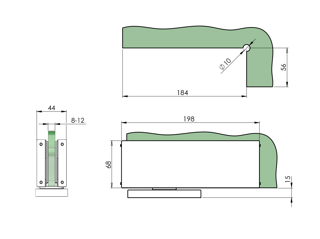 Hydraulicky samozatvárač AISI304 BLACK
