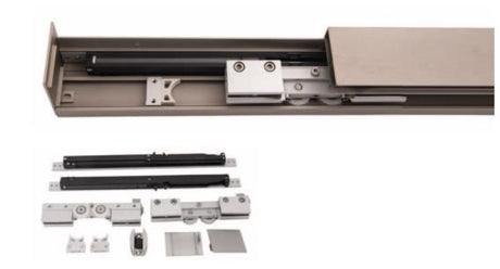 Kování - Posuvné dveře lišta 2x soft-stop + fix