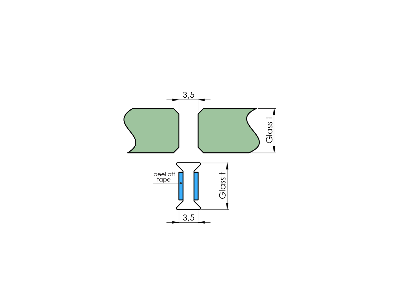 Těsnění mezi sklo