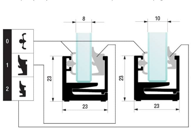 Těsněnií pro profil GS-AL/ZP-23x23, L3000