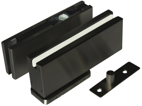 Bottom hinge with pivot to the floor AISI304, SET  BLACK