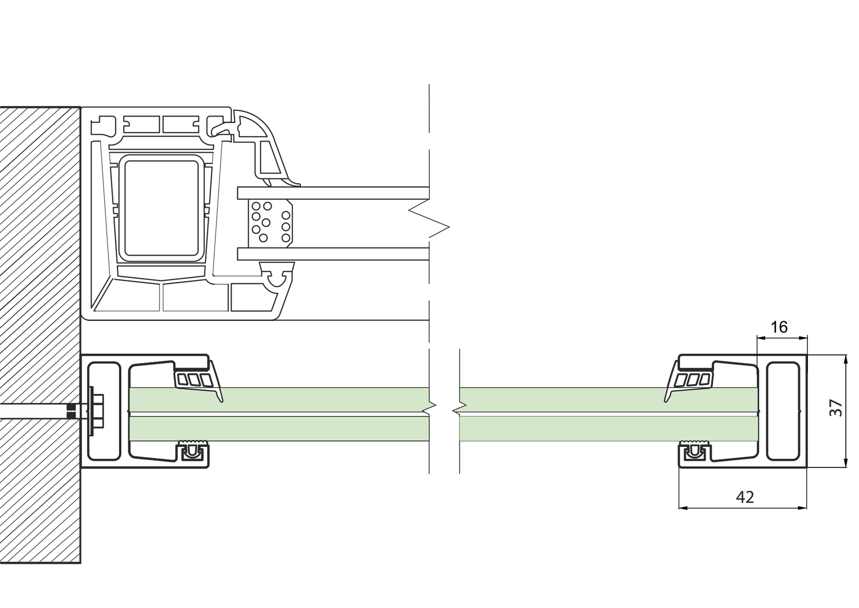 Francouzské okno hliník rám bez skla,  kotvit do špalety