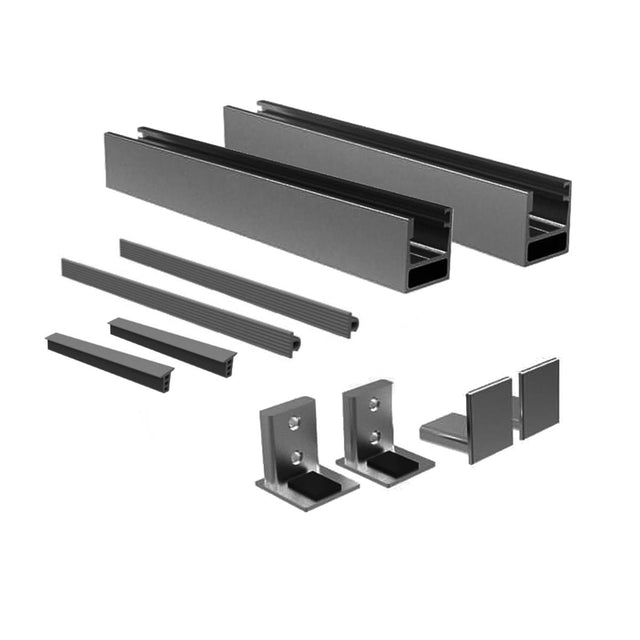 Francouzské okno hliník rám bez skla,  kotvit do špalety