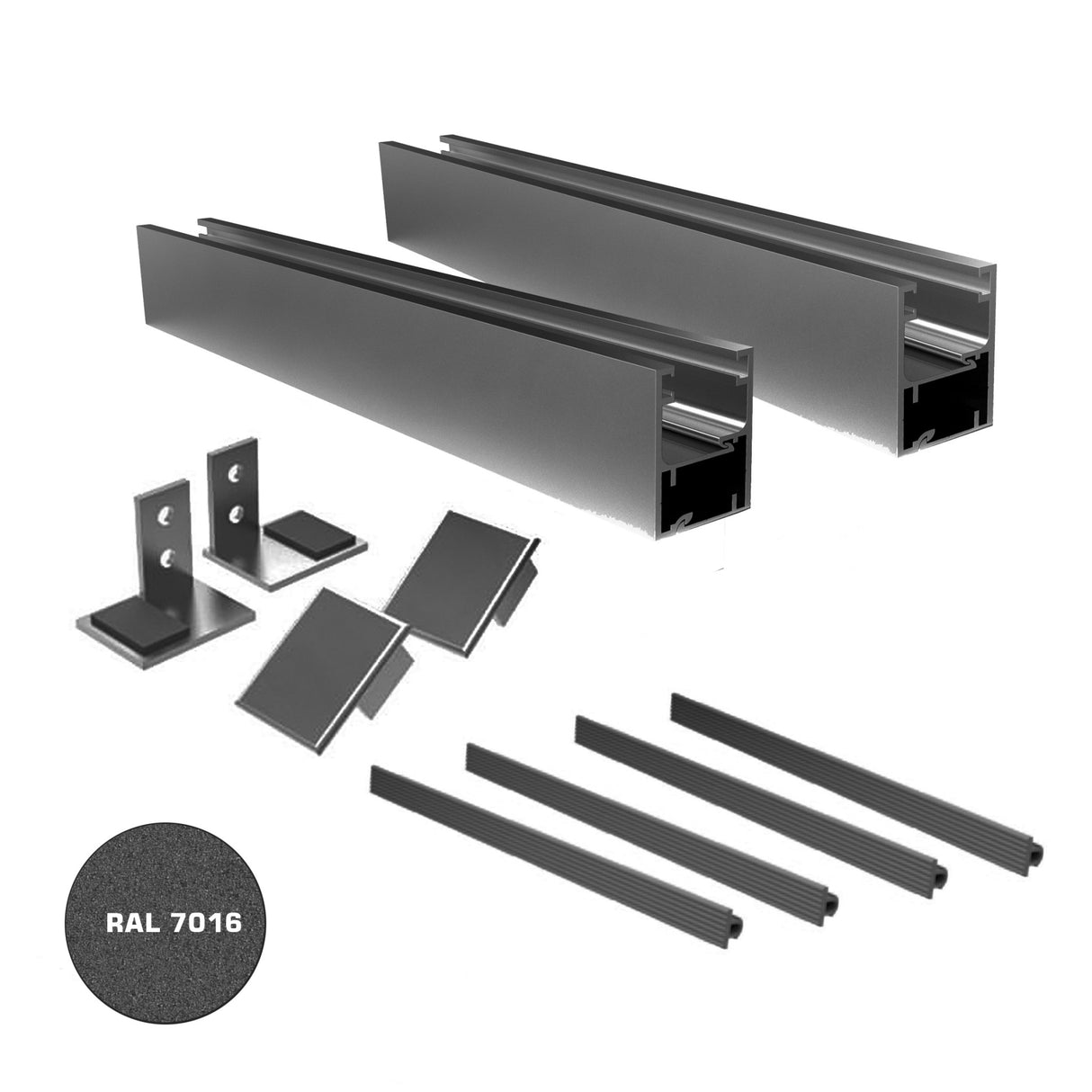 Francouzské okno hliník rám bez skla, kotvení do okna