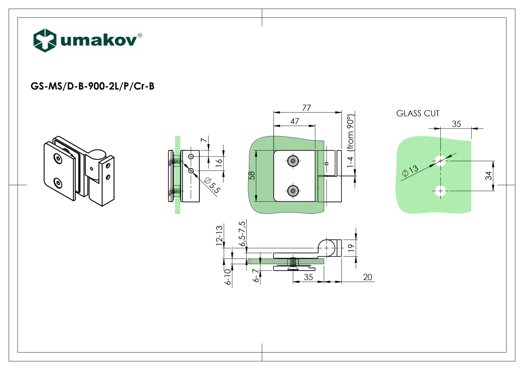 Závěs pro skleněné dveře do sprchy
