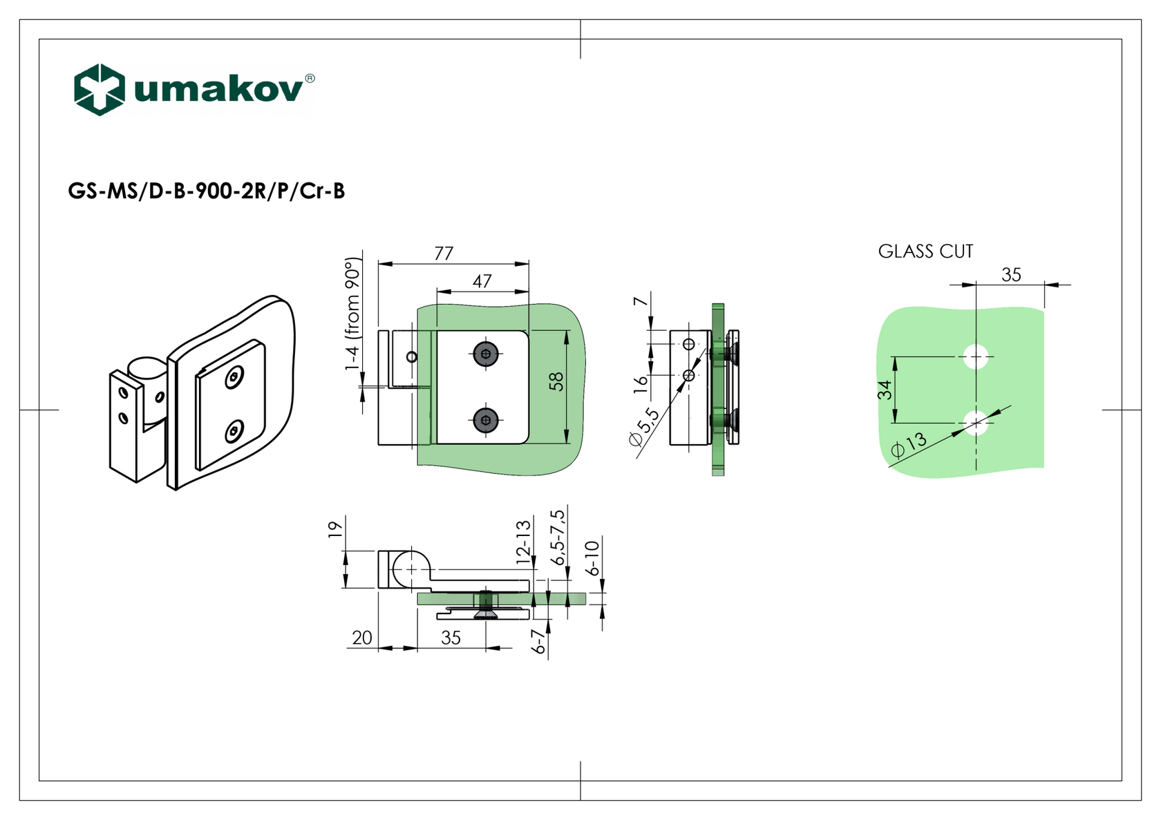 Závěs pro skleněné dveře do sprchy