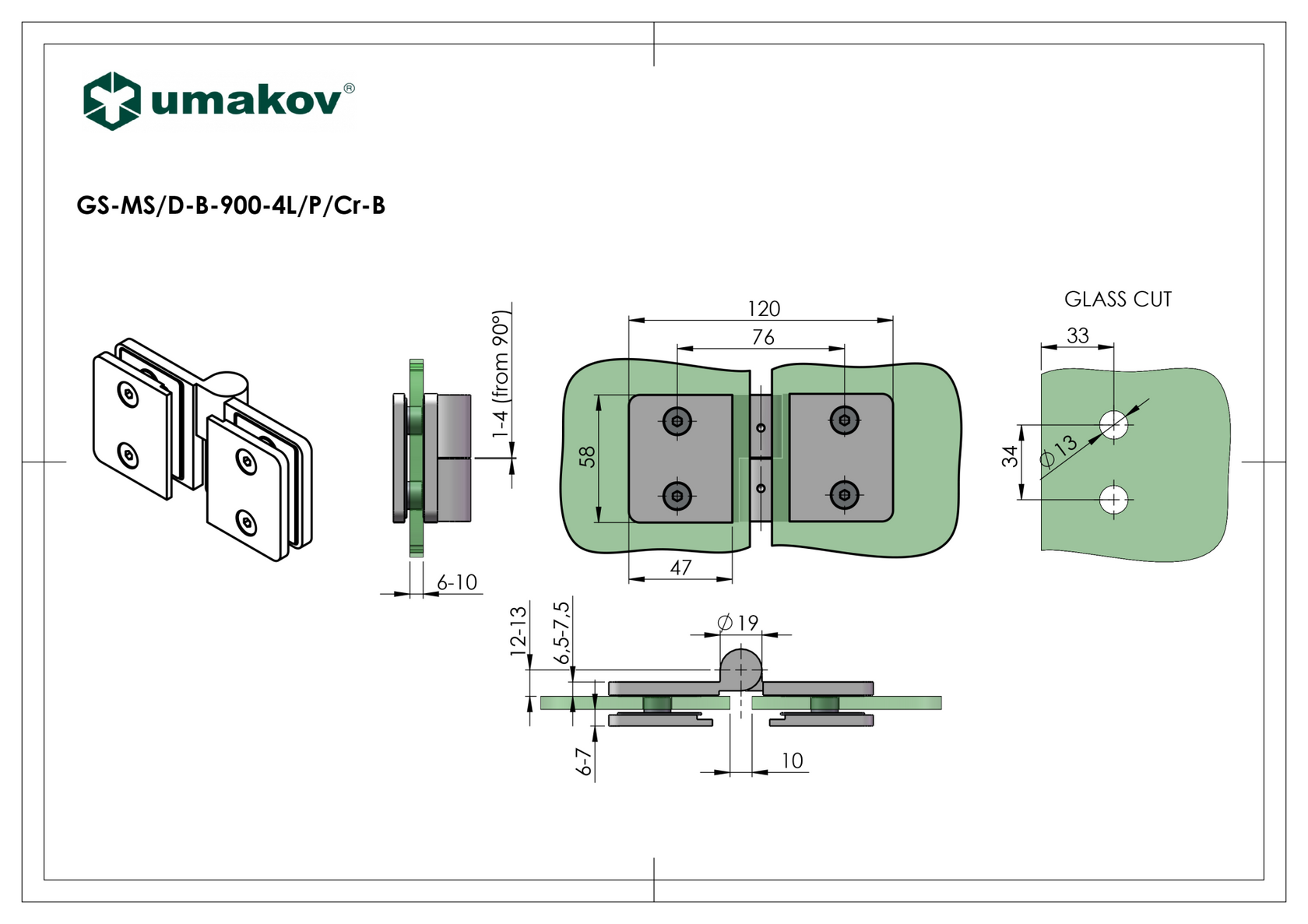 Závěs pro skleněné dveře do sprchy