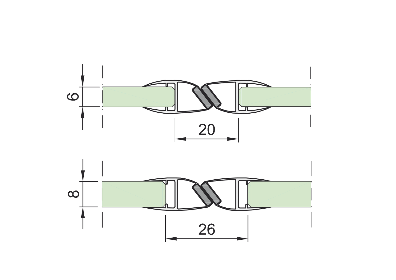 Těsnící lišta magnetická 180.stup pár