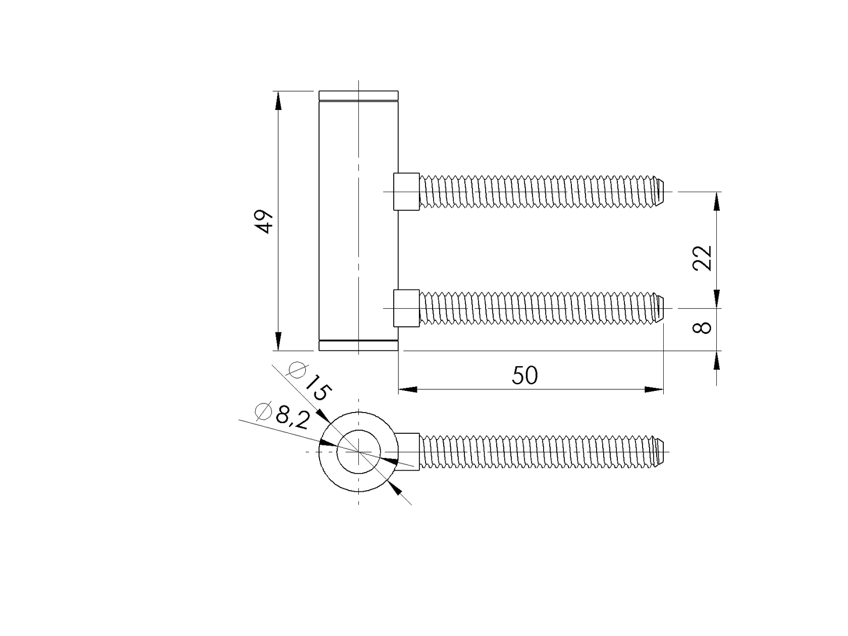 Skleněný dveřní závěs, rámová část, dřevěné dveře office