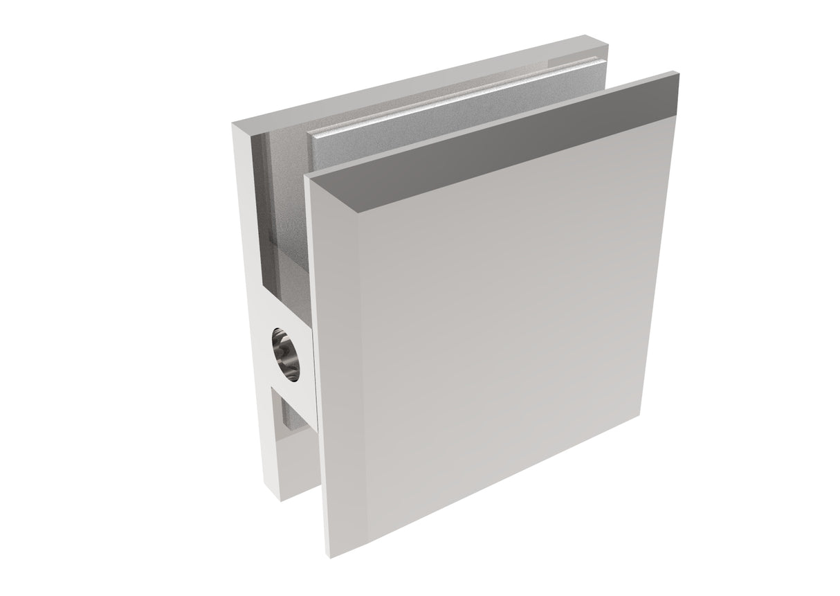 Držák skla, Zamak, 45x45x20/T 8-10 mm