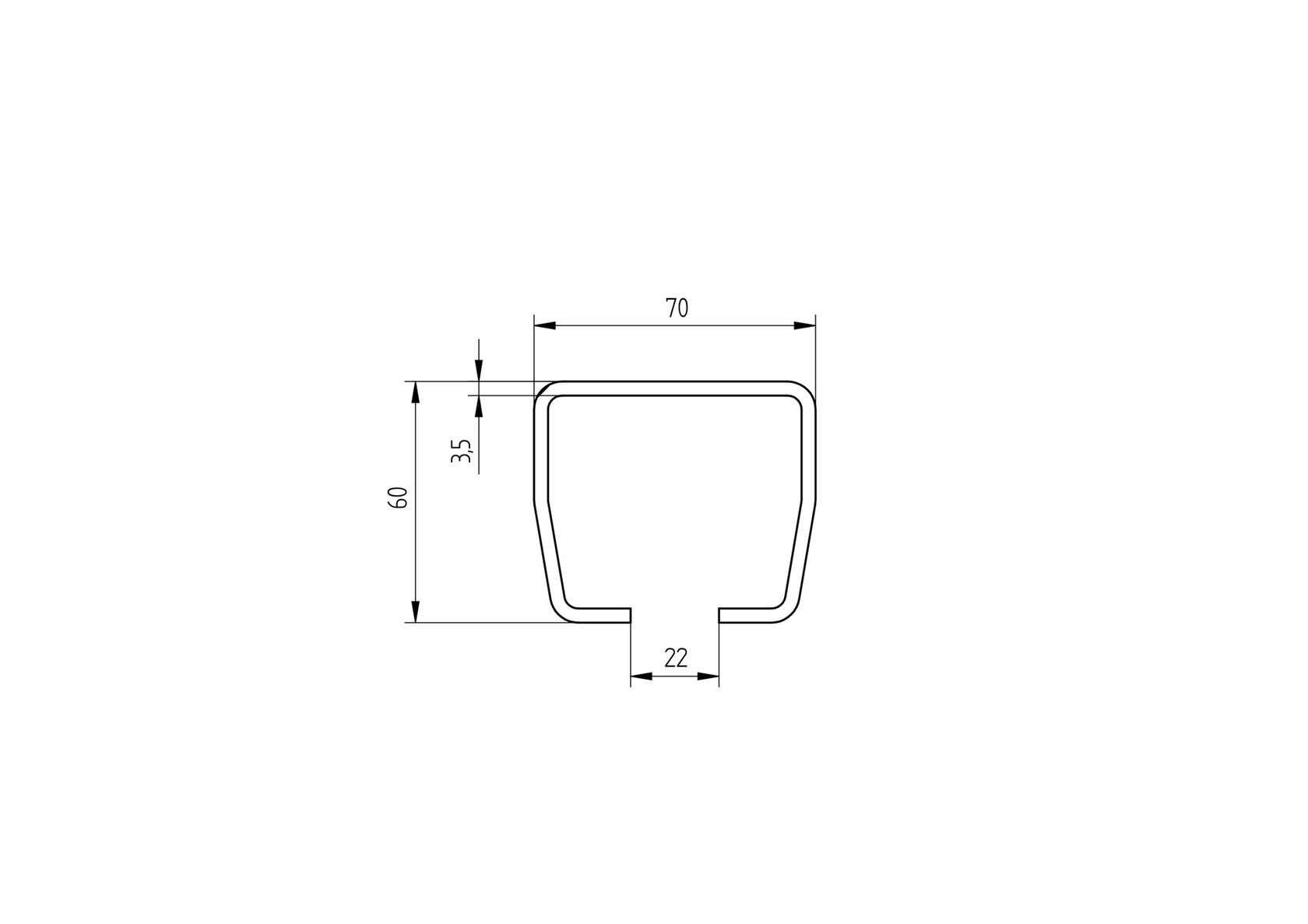 Vodíci profil, kolejnice posuvné samonosné brány Z