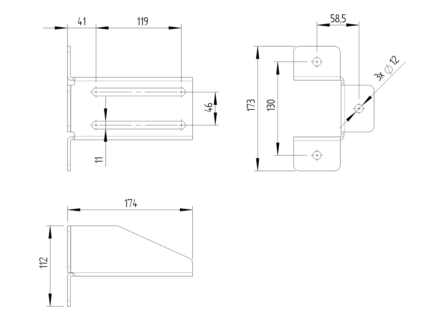 Držák univerzální, Zn