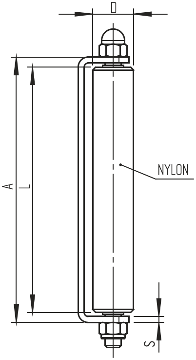 Vedení horní válcové WHITE