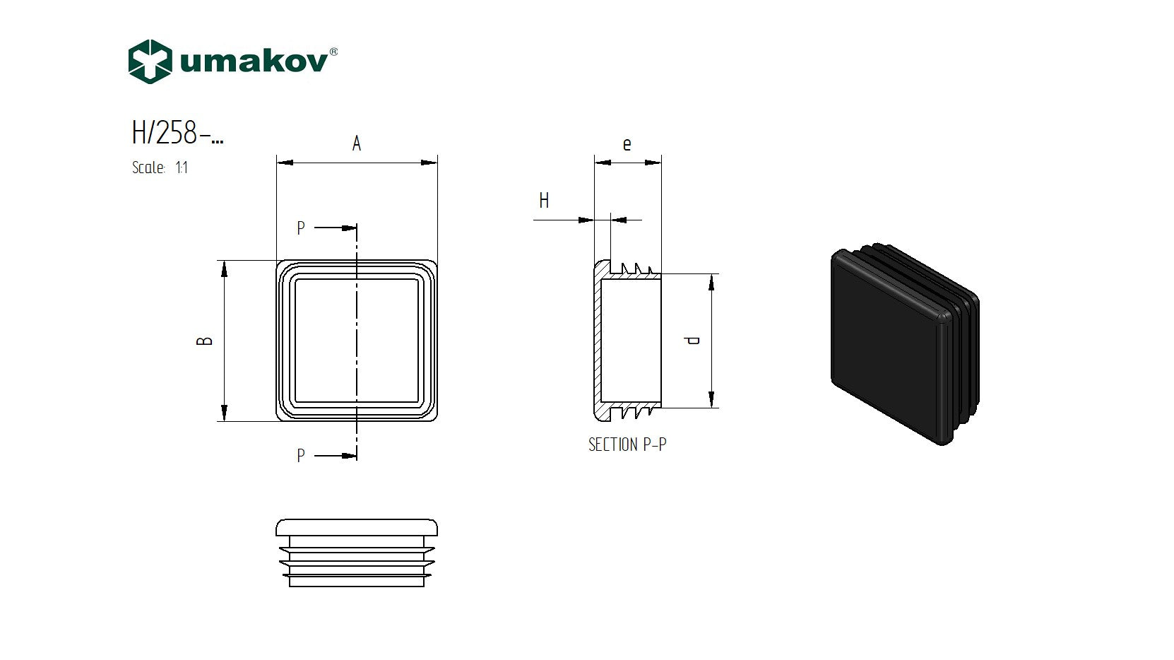 Záslepka plast 80x80mm-PVC