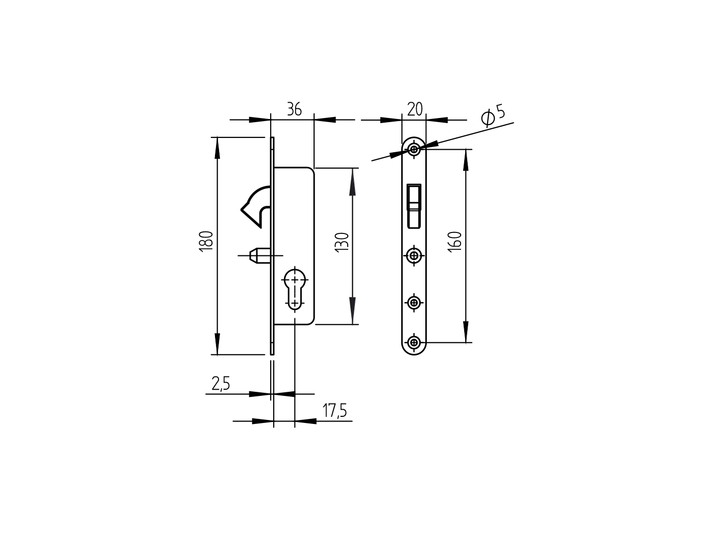 Zámek pro posuvné brány