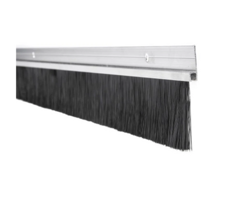 Hliníková těsnící lišta s kartáčem na dveře a brány