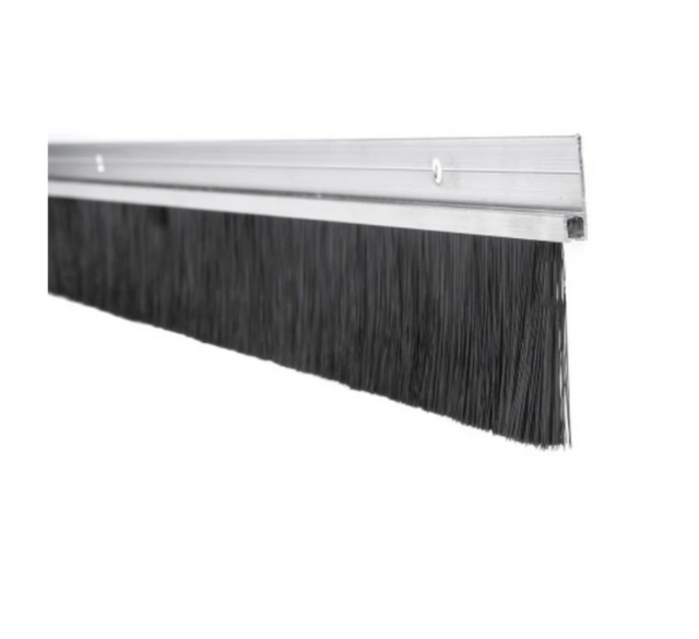 Hliníková těsnící lišta s kartáčem na dveře a brány