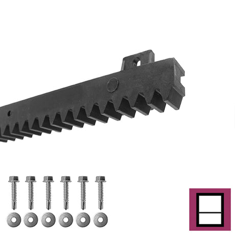 Hřeben plastový PVC+Fe,27x18mm,L1m,max 700kg