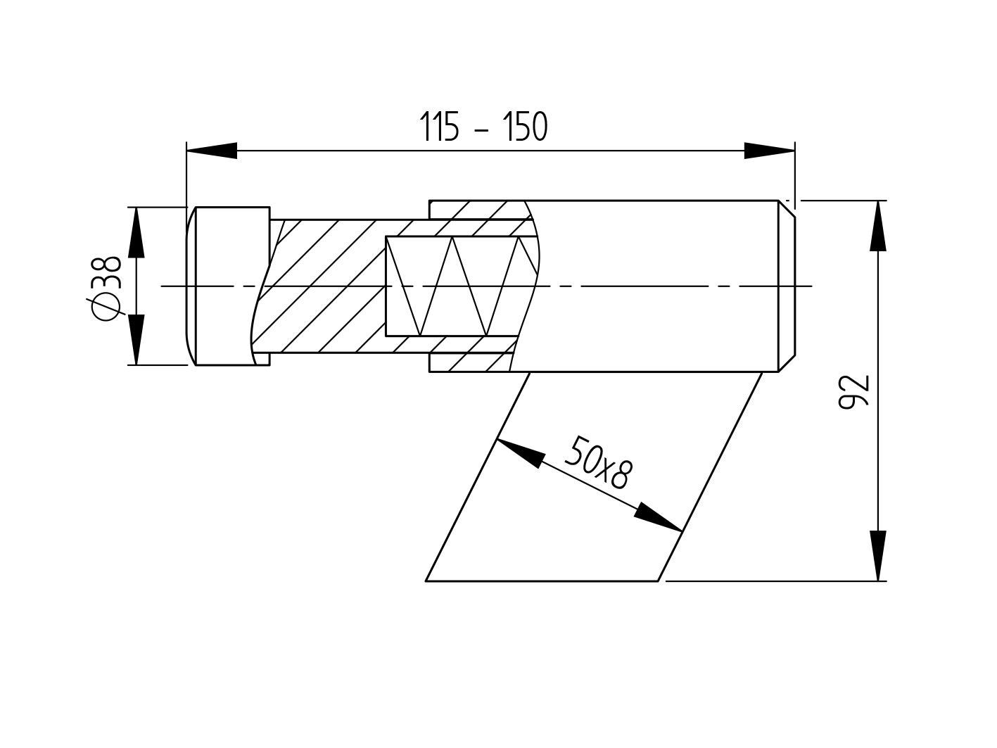 Doraz boční s pružinou, Zn
