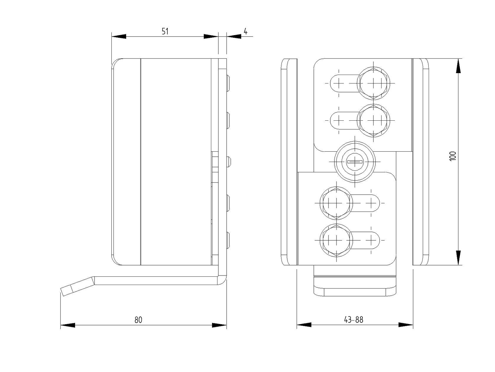 Doraz pro posuvnou bránu Zn
