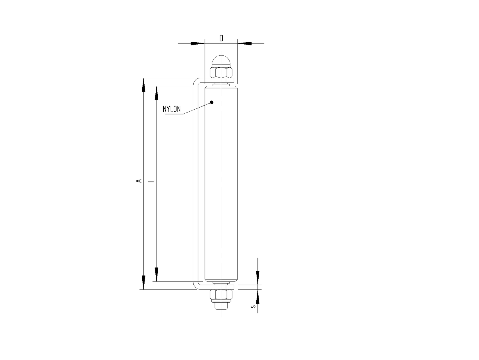 Vedení horní válcové BLACK